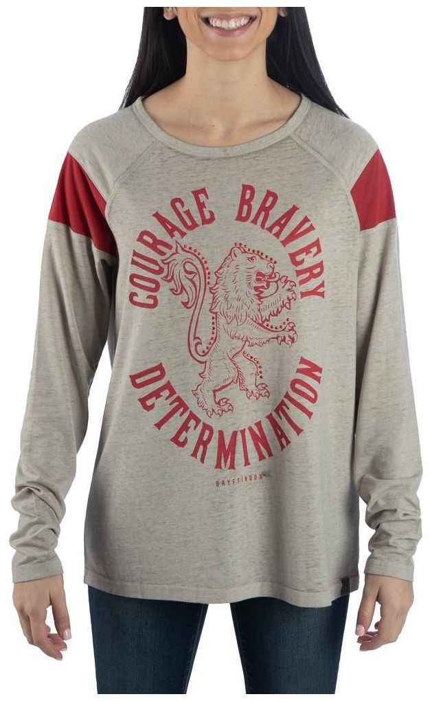 Harry Potter: Gryffindor Bravery, Courage, Determination Raglan Tee (X-Large) image