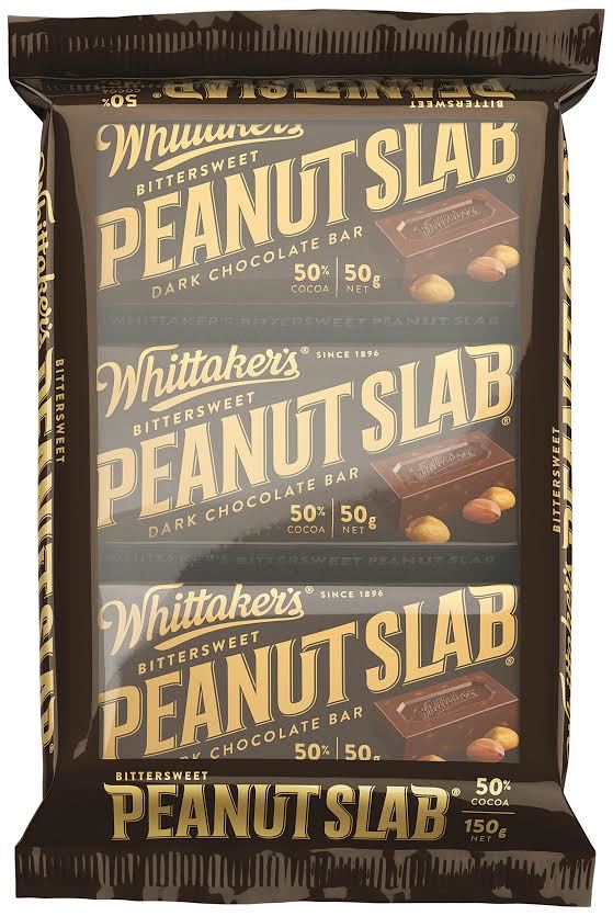 Whittaker's Bittersweet Peanut Slab - Dark Chocolate (3 Pack)