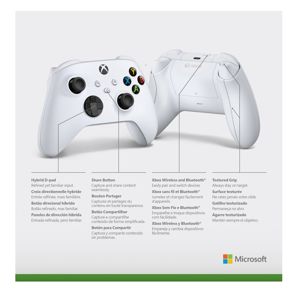 Xbox Wireless Controller - Robot White on PC, Xbox Series X, Xbox One