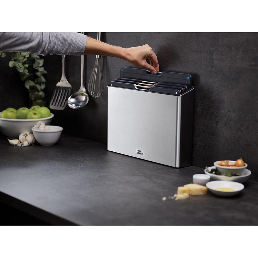 Joseph Joseph Folio Steel 4 Piece Chopping Board Set at Mighty Ape NZ