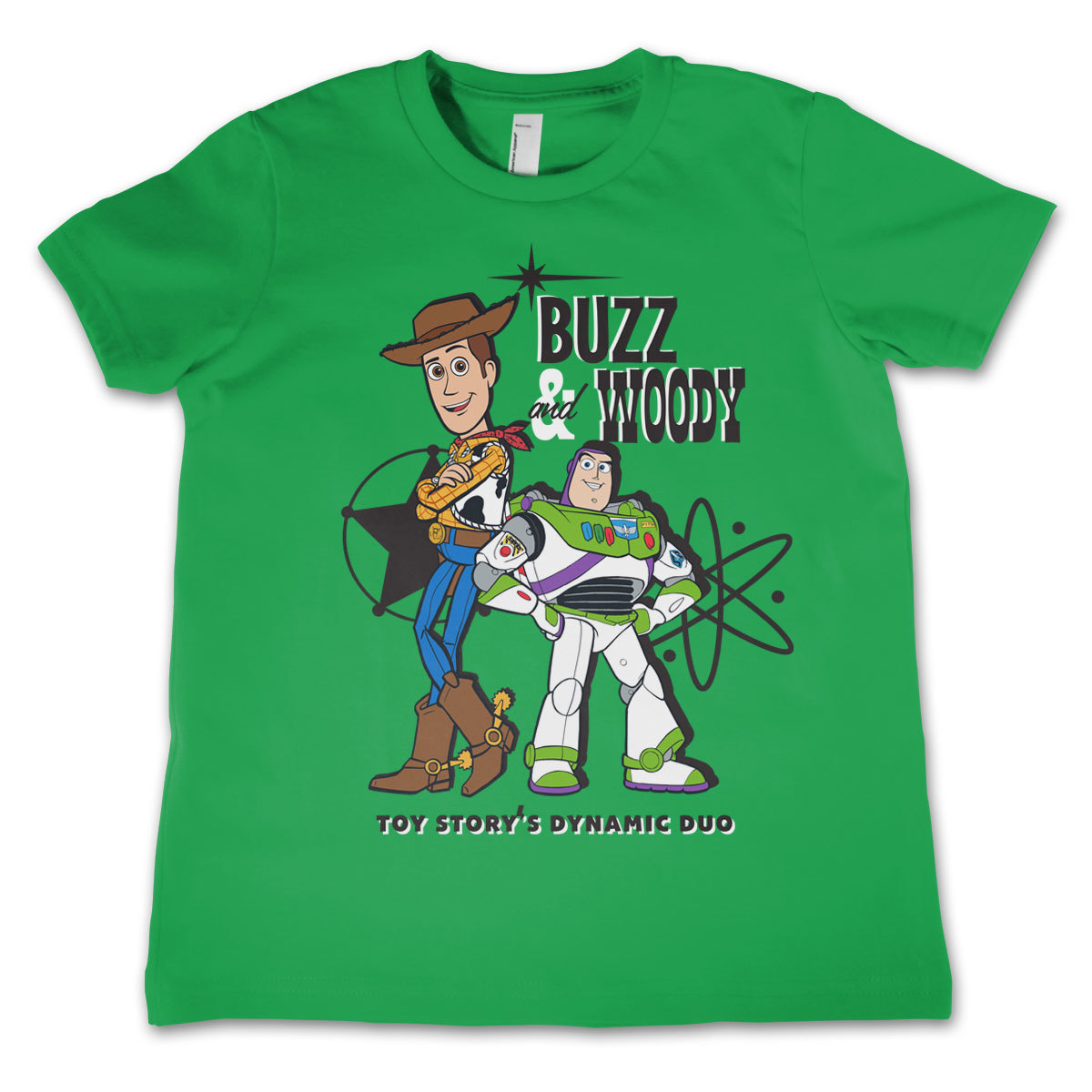 Toy Story Buzz & Woody Kids TShirt Green (8Y/M) Boy's at Mighty