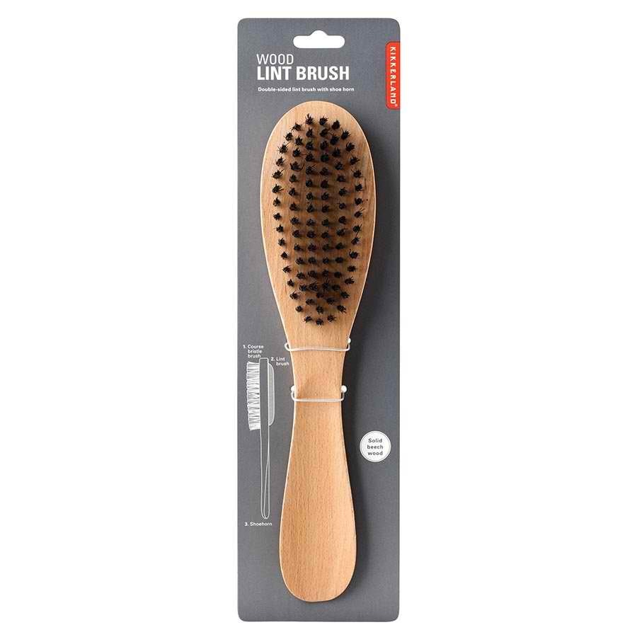 Multi-Pupose Wooden Clothes Brush and Lint Remover