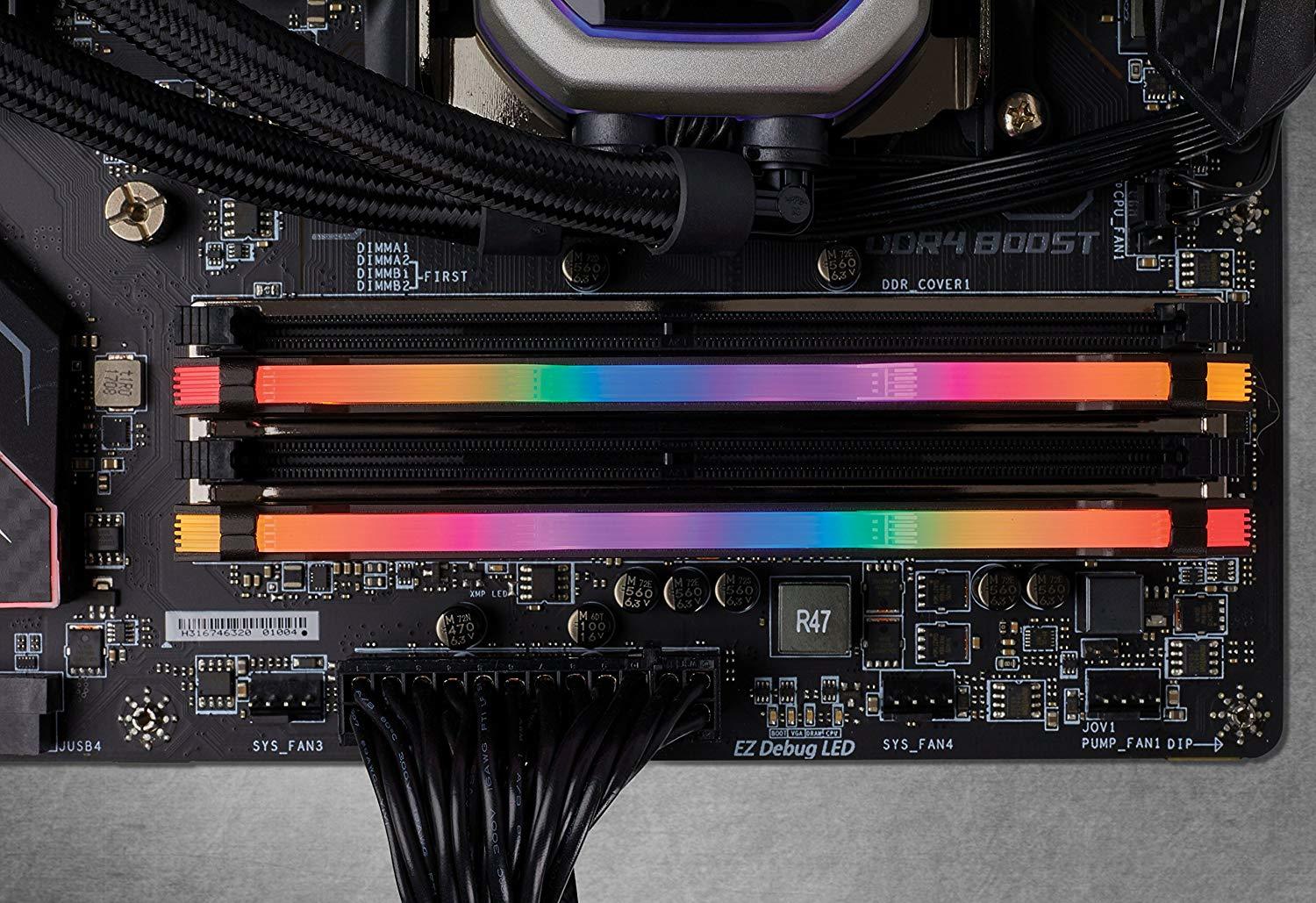 16GB (2 x 8GB) Corsair Vengeance DIMM DDR4 3200MHZ - Black image