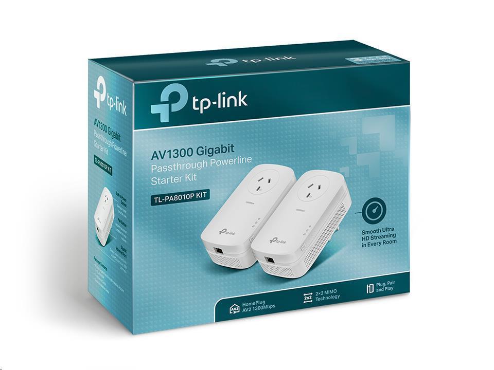 TP-LINK AV1300 Gigabit Passthrough Powerline Starter Kit | at Mighty Ape NZ