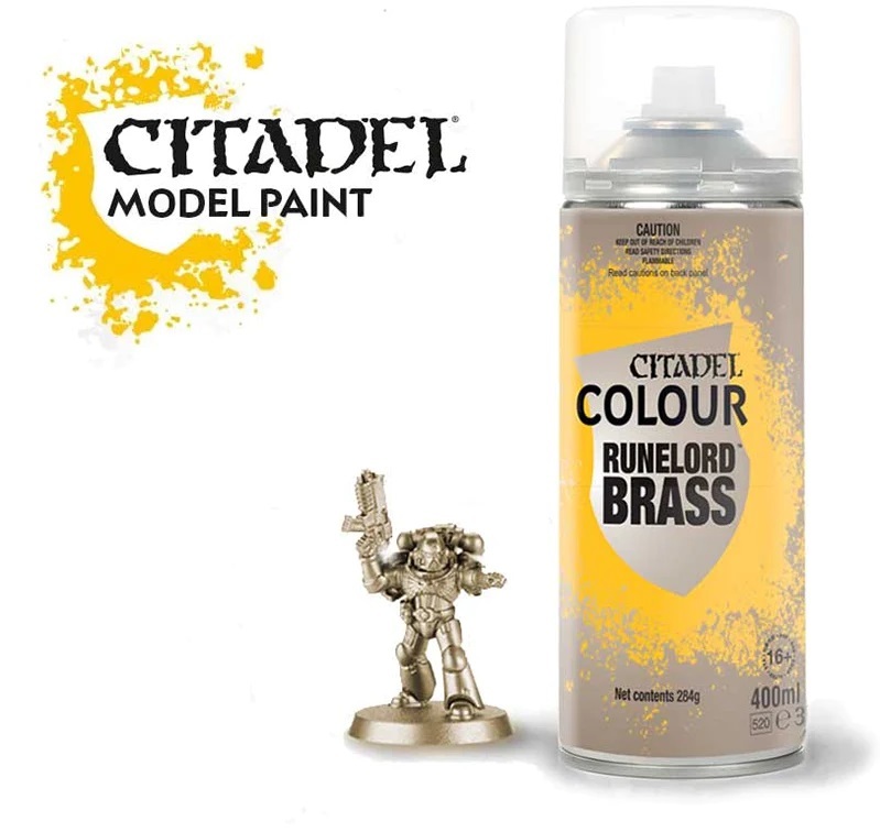 Citadel Spray Paint Runelord Brass at Mighty Ape NZ