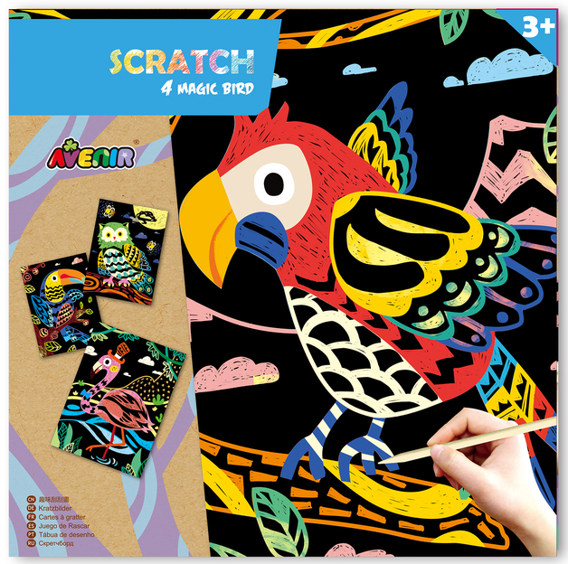 Buy Avenir Scratch Art Kit Magic Bird at Mighty Ape NZ