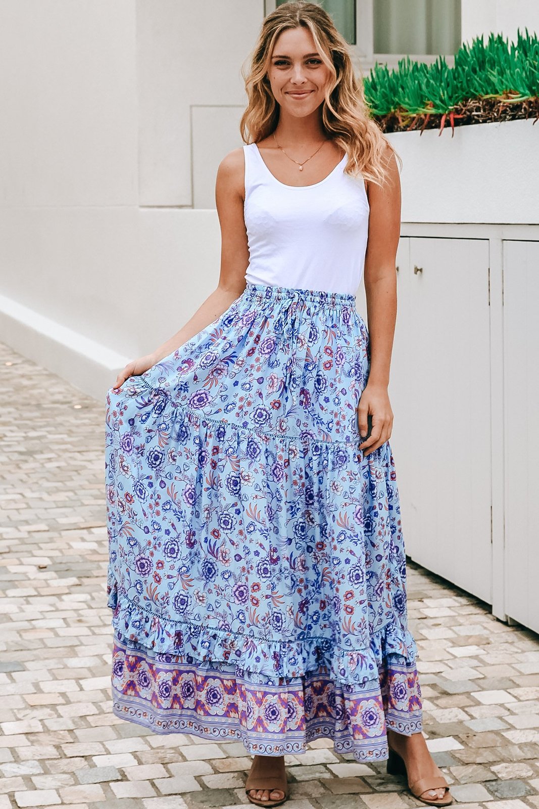 Kayla Maxi Skirt (Size 10) Women's at Mighty Ape Australia