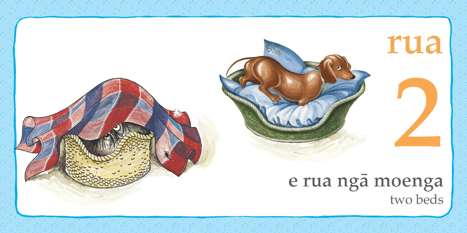 Hairy Maclary and Friends: 123 in Maori and English by Lynley Dodd image