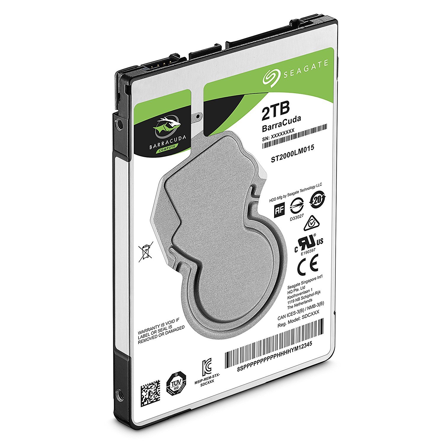 2TB Seagate Barracuda Sata 6GB/s 128MB Cache 2.5-Inch 7mm Internal Hard Drive image