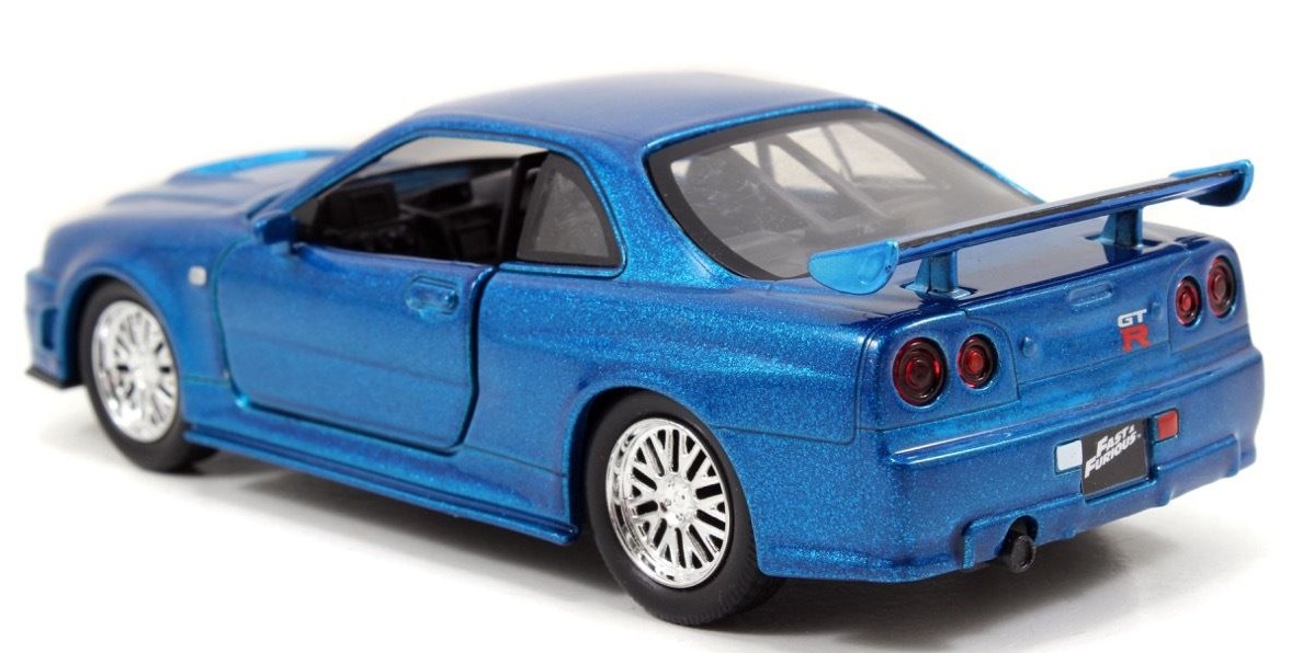 BRIAN/'S NISSAN SKYLINE GT-R R34 BLUE FAST /& FURIOUS MOVIE 1//32 BY JADA 97185