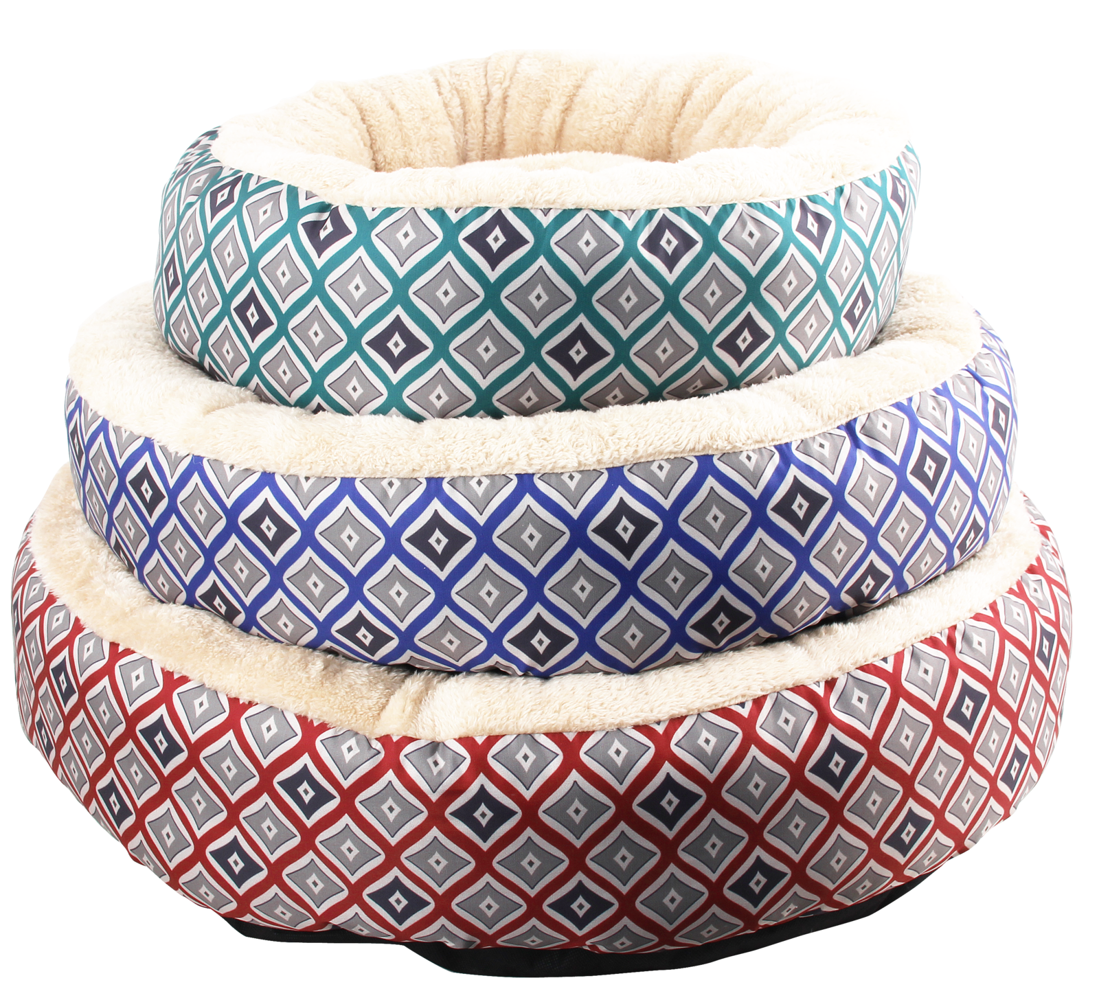 Pawise: Round Dog Bed - Blue 25" image