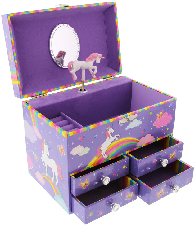 Pink Poppy Colour My Rainbow Medium Music Box - Lilac