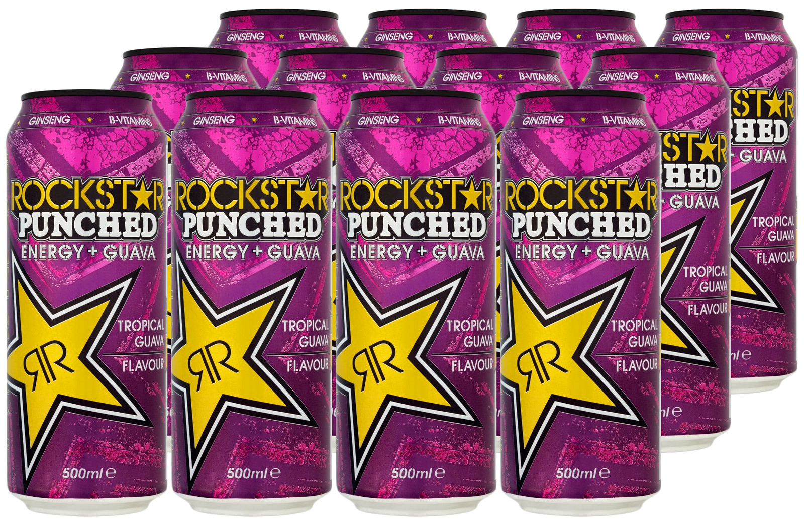 RockStar Punched Guava Energy Drink 500ml (12 Pack) image
