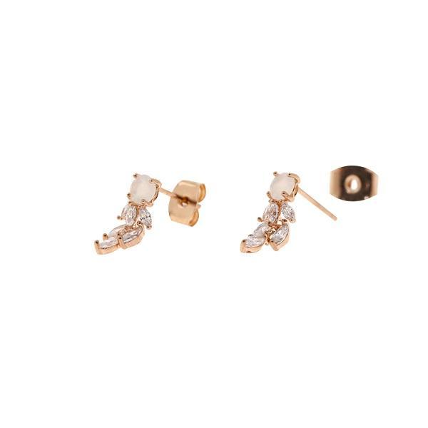 Short Story Drop Earring Cascade - Rose Gold image