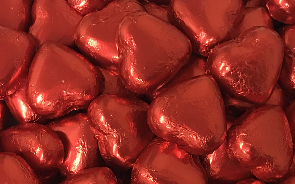 Milk Chocolate Hearts - Red image
