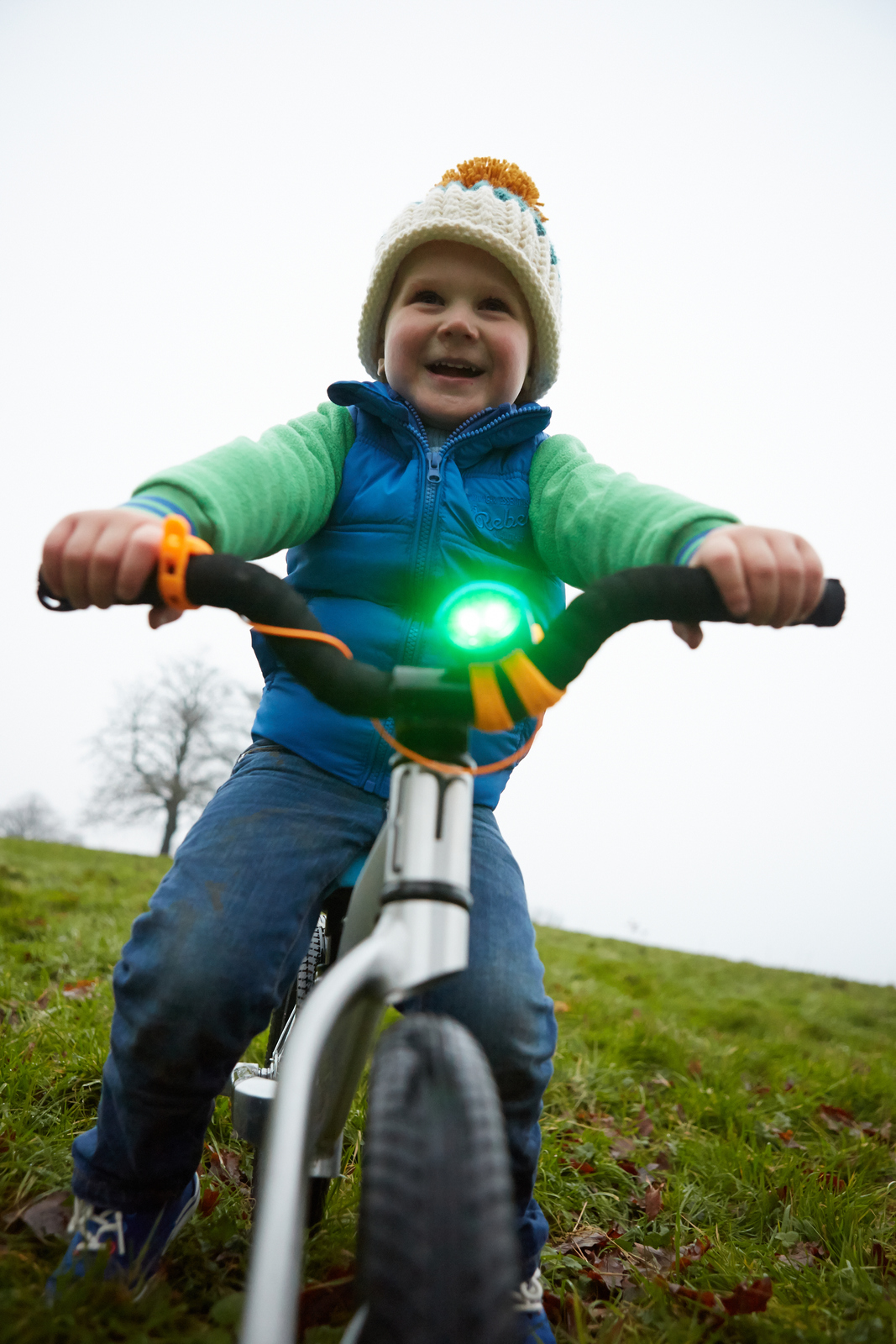 Mini Hornit Electronic Bike Bell & Light (Red/Blue)