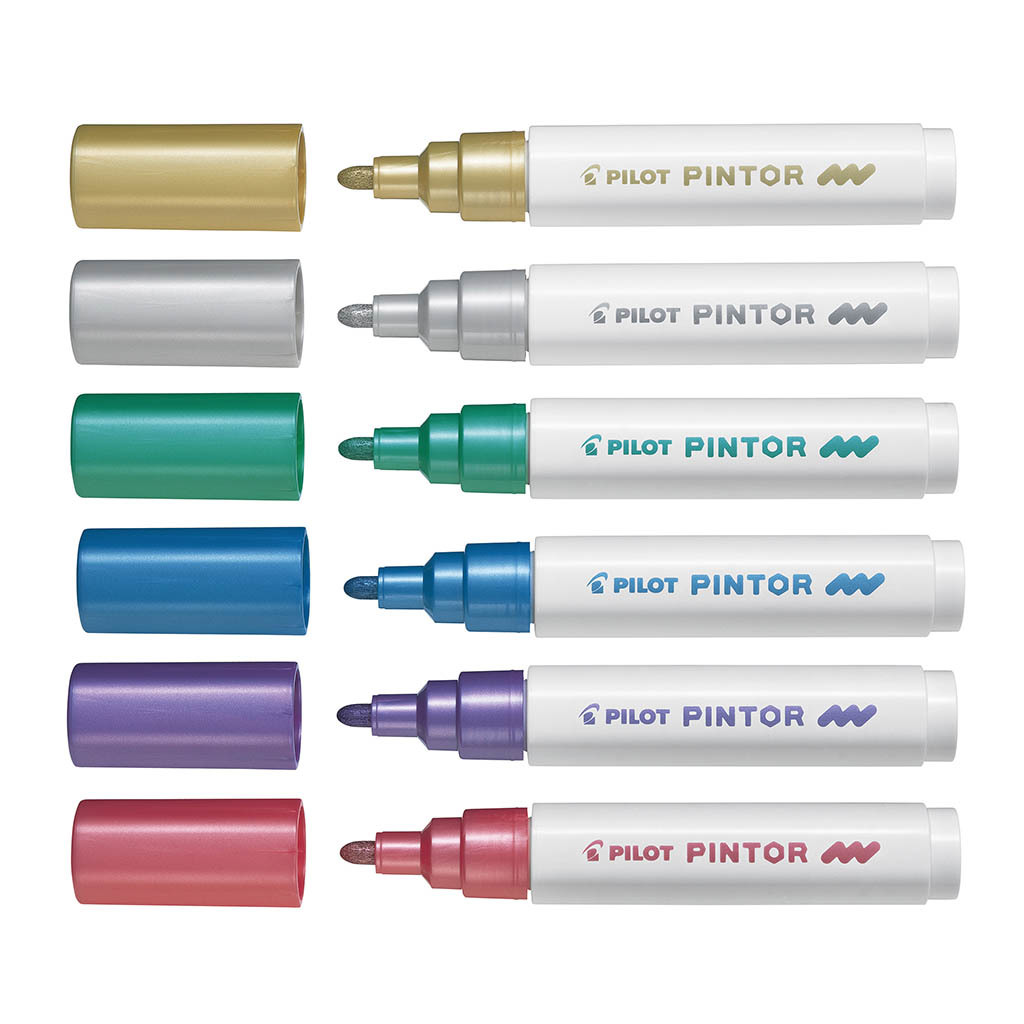 Buy Pilot Pintor Medium Marker Metallics (6 Pack) at Mighty Ape NZ