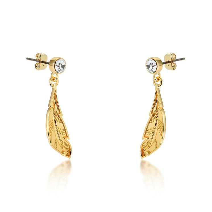Couture Kingdom: Disney - Princess Pocahontas Feather Earrings (Yellow Gold) image
