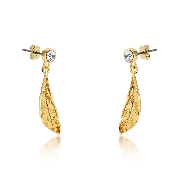 Couture Kingdom: Disney - Princess Pocahontas Feather Earrings (Yellow Gold)