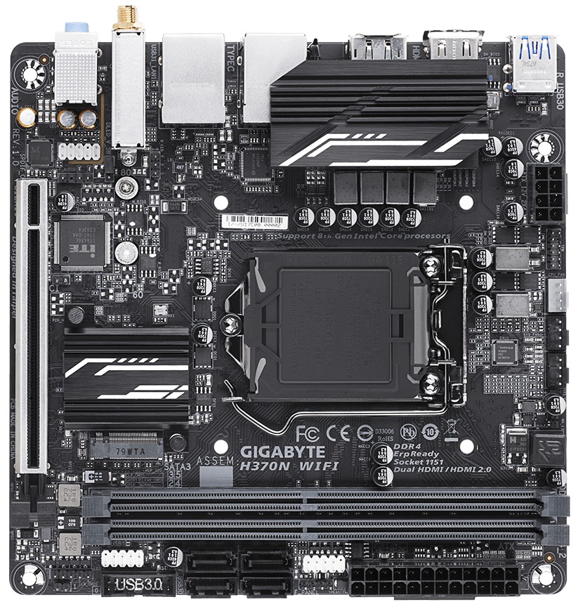 Gigabyte H370N WIFI ITX Motherboard image