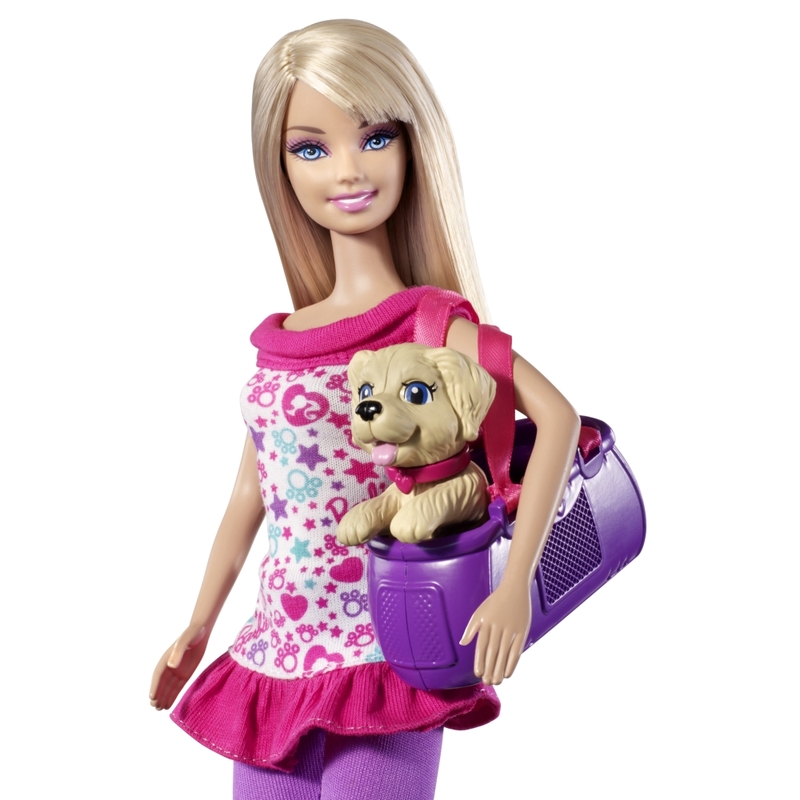 Barbie Strollin' Doll, Stroller & Pups Set Images at Mighty Ape NZ