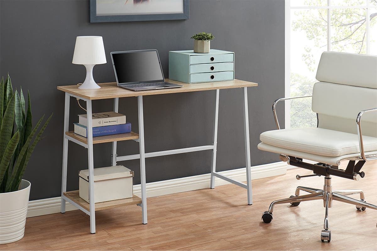 Buy Toronto Desk (Oak/White) at Mighty Ape NZ