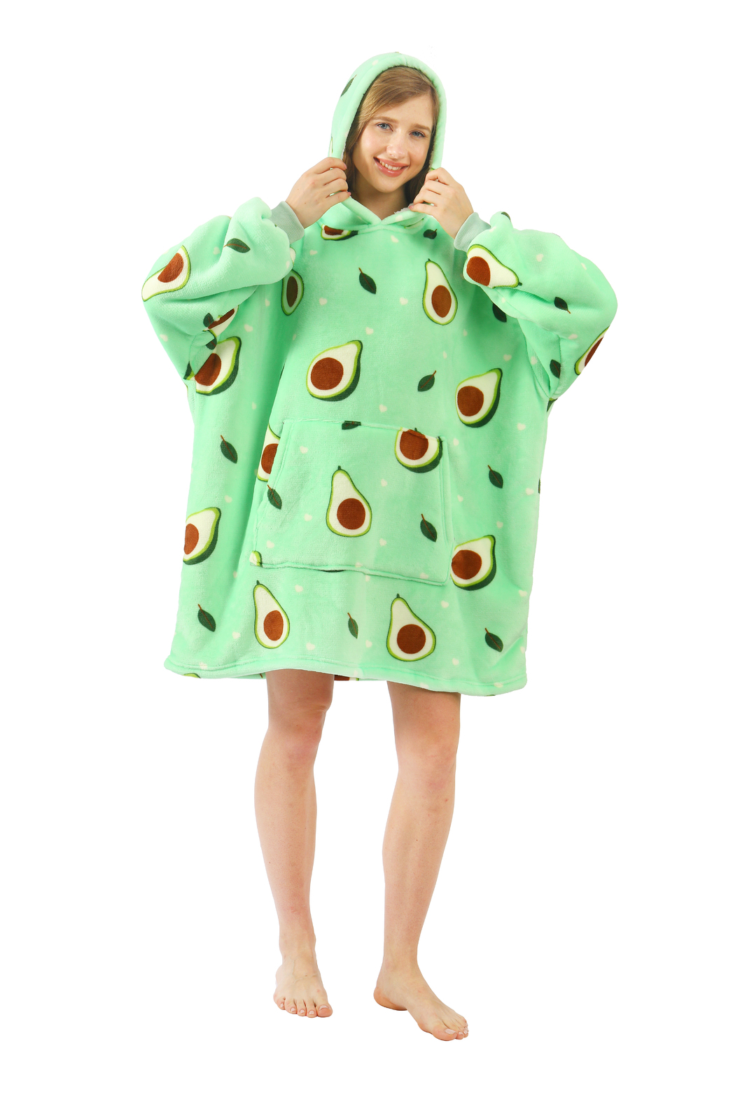 Printed Cuddle Hoodie Blanket - Avocado | at Mighty Ape NZ