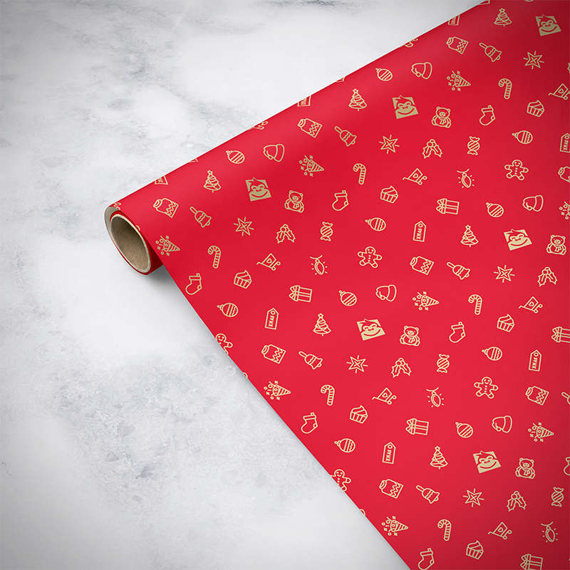 Gorilla Gift: Wrapping Paper - Christmas Red image