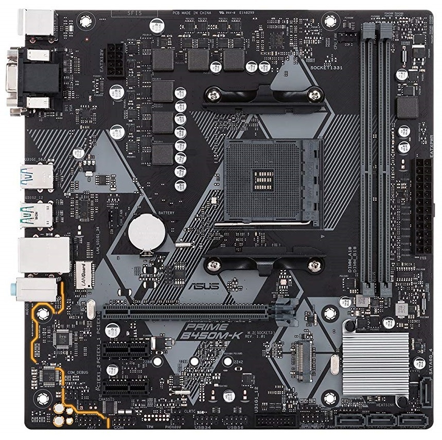 ASUS PRIME B450M-K mATX Motherboard