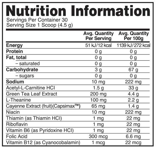 Optimum Nutrition: Burn Complex Non-Stimulant Thermogenic Drink Mix - Kiwi Strawberry (30 Serves) image