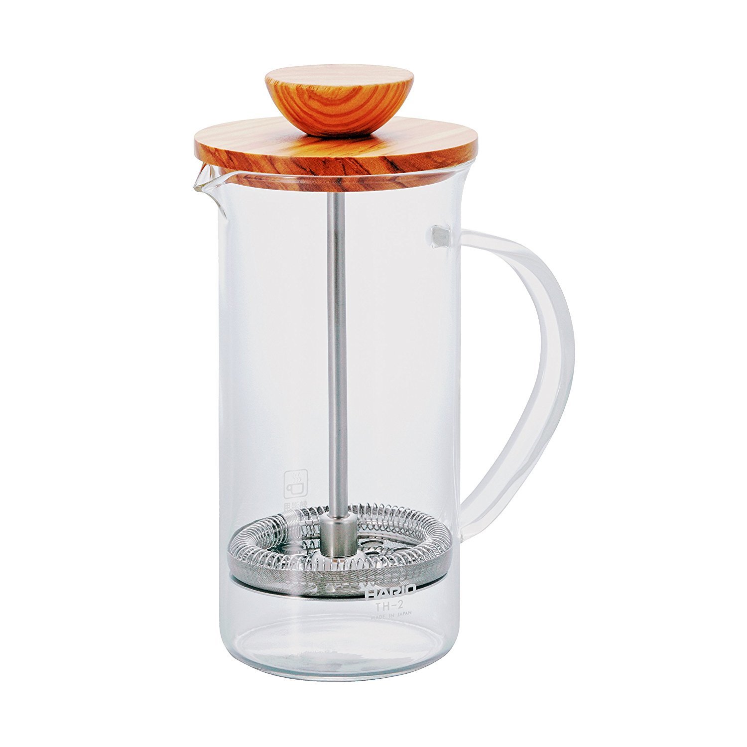 Hario French Press Olive Wood Small (250ml) at Mighty Ape NZ