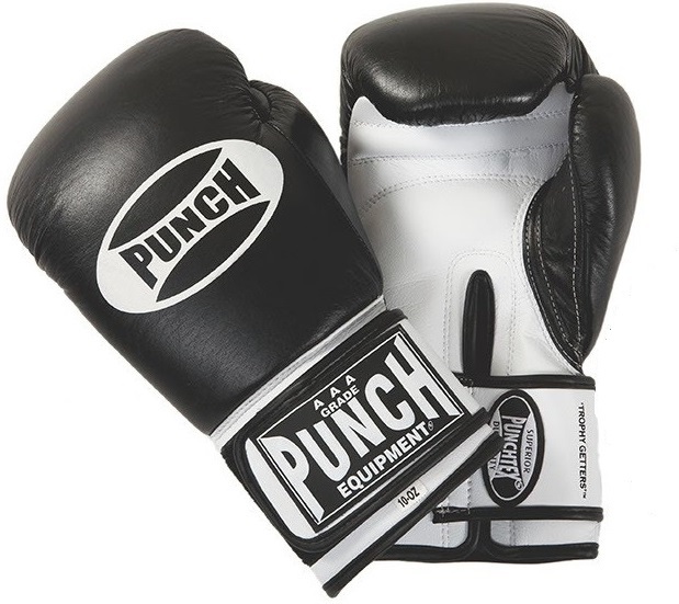 Punch: Trophy Get Gloves - 16.oz (Black/White) image