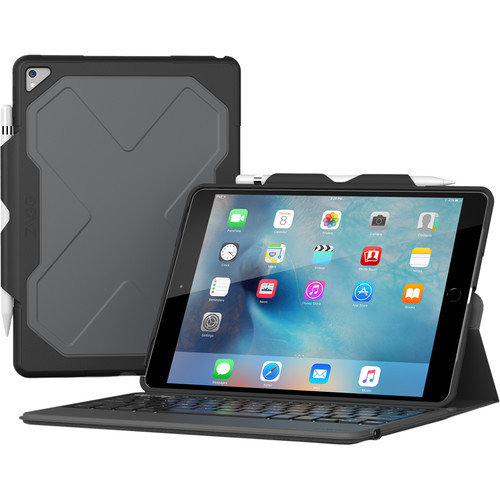 ZAGG Rugged Messenger Folio-Apple iPad Pro 10.5-Black Case-7 Color Backlit-Black-KB-US/UK English