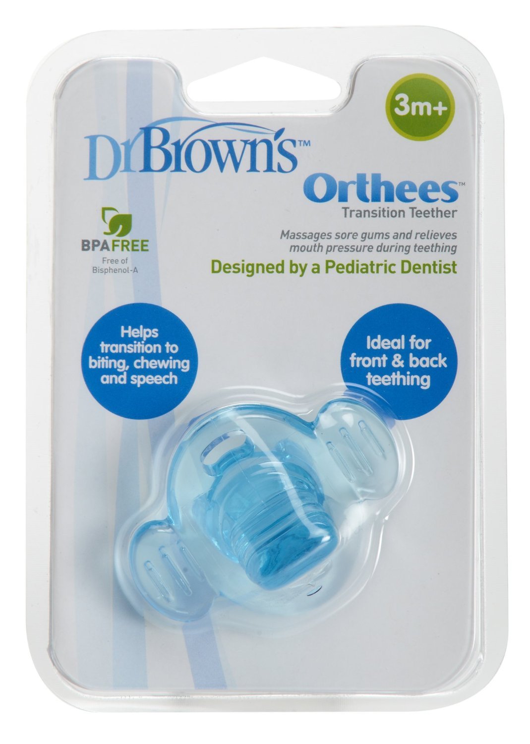 Dr Brown's Orthees Transition Teether (Blue)