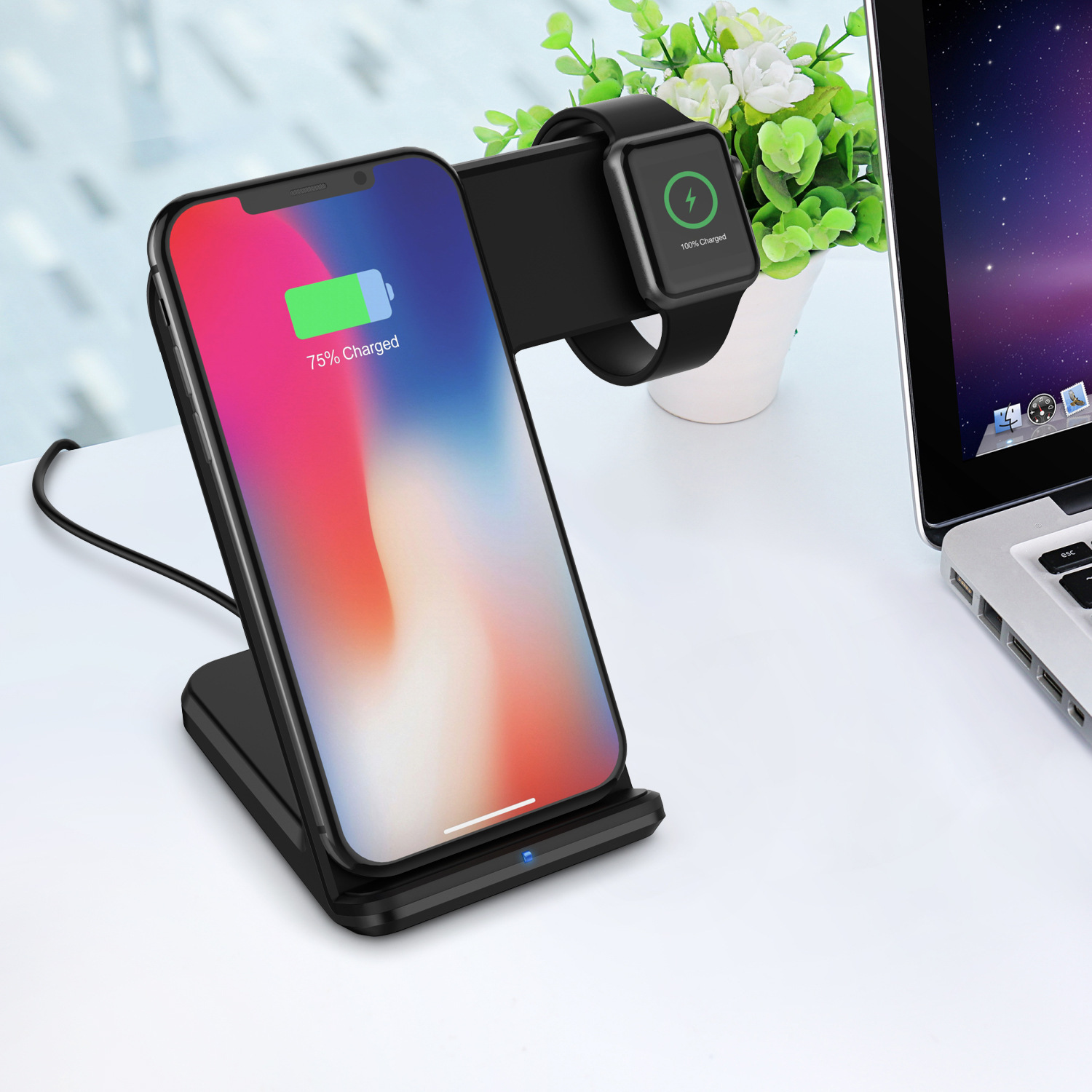 Ape Basics 2 in 1 wireless charging stand Pro image