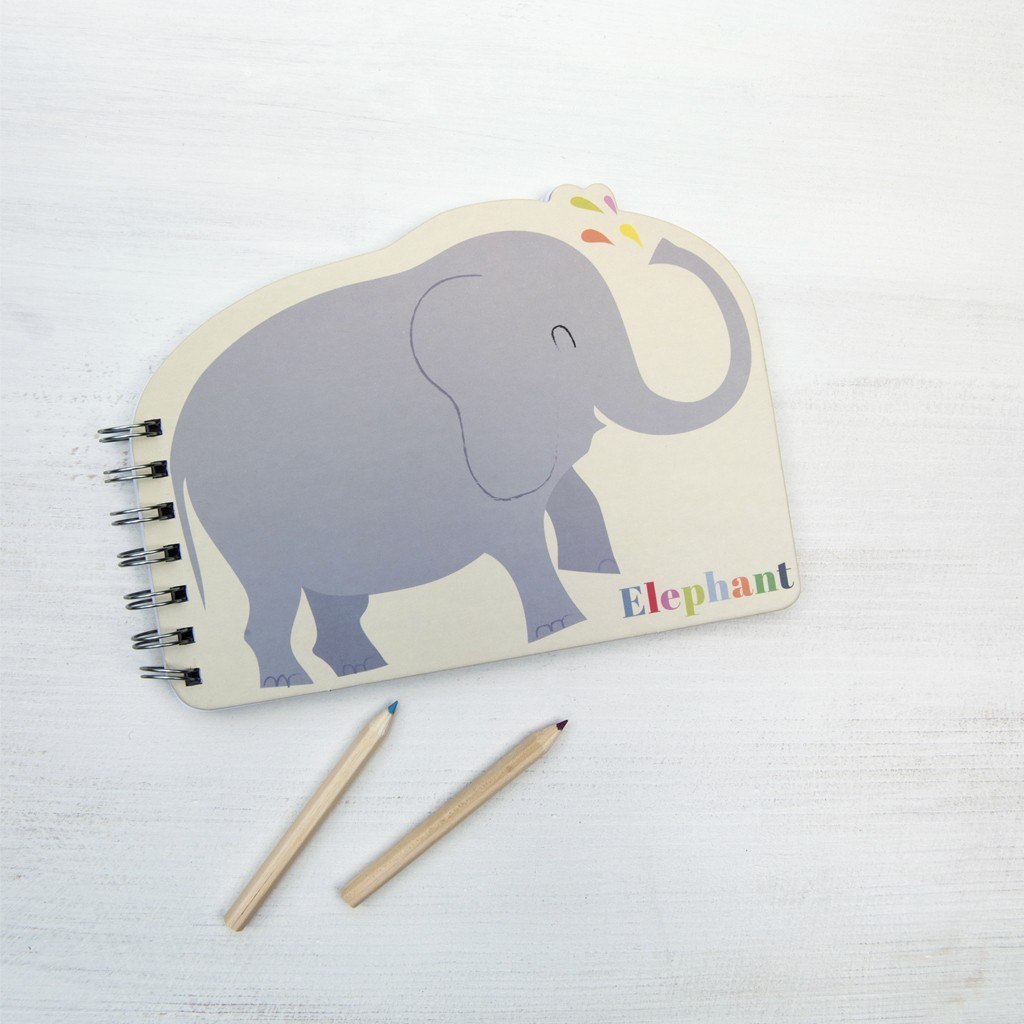 Colourful Creatures Spiral Notebook - Elephant image