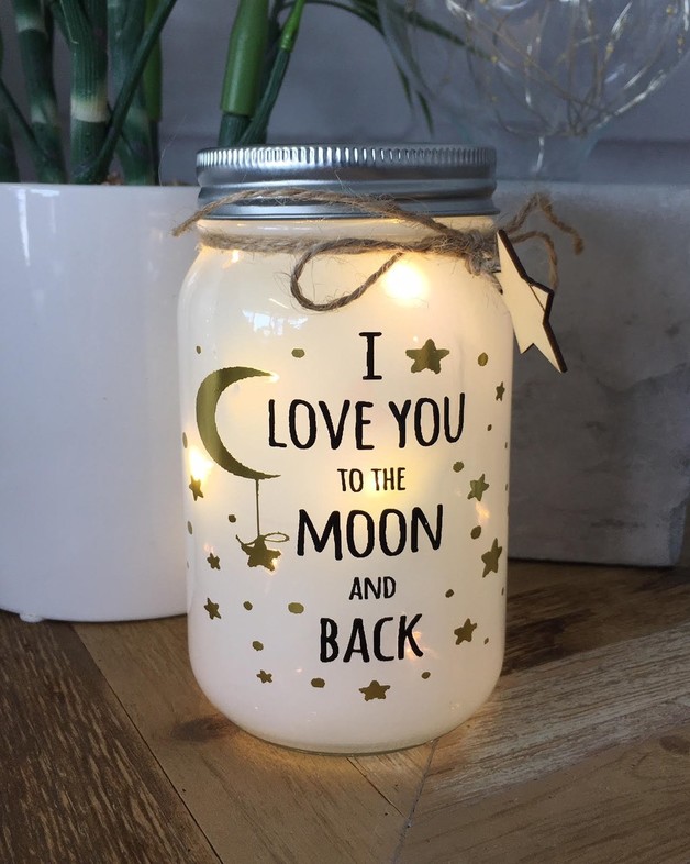 Stellar Haus I love You To The Moon & Back Sparkle Jar at Mighty Ape NZ