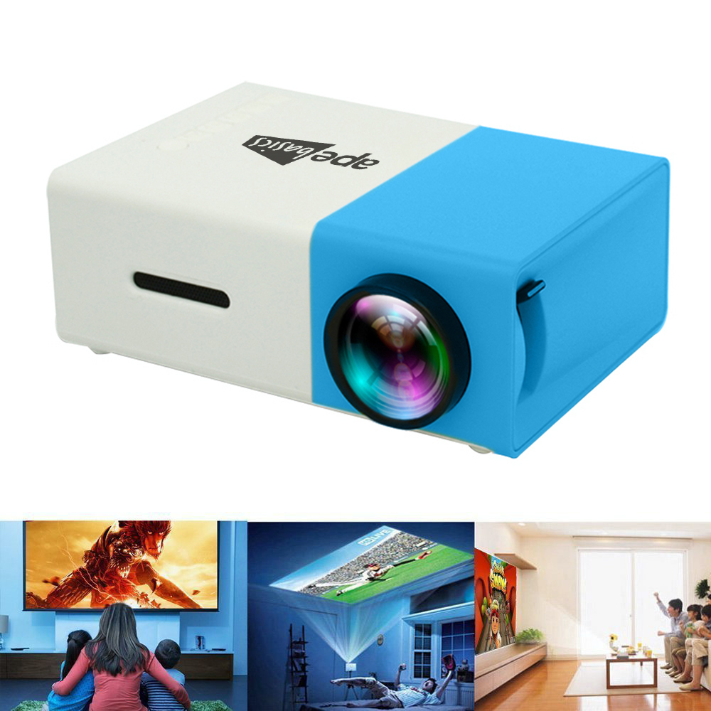 Ape Basics Portable Full Color LED LCD Video Projector - Blue image