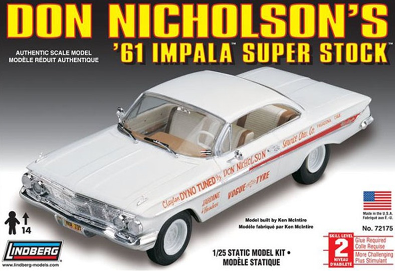 Lindberg: 1/25 1961 Chevy Impala SS (Don Nicholson) - Model Kit image