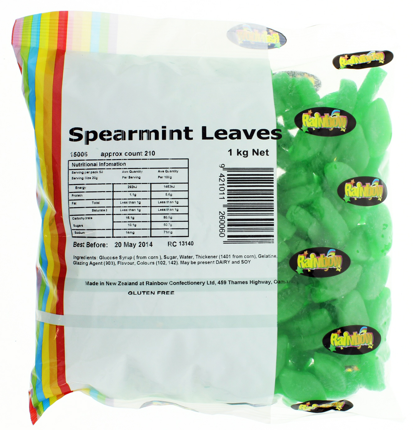 Spearmint Leaves 1kg - Rainbow Confectionery image