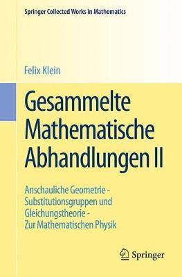Gesammelte Mathematische Abhandlungen II by Felix Klein image
