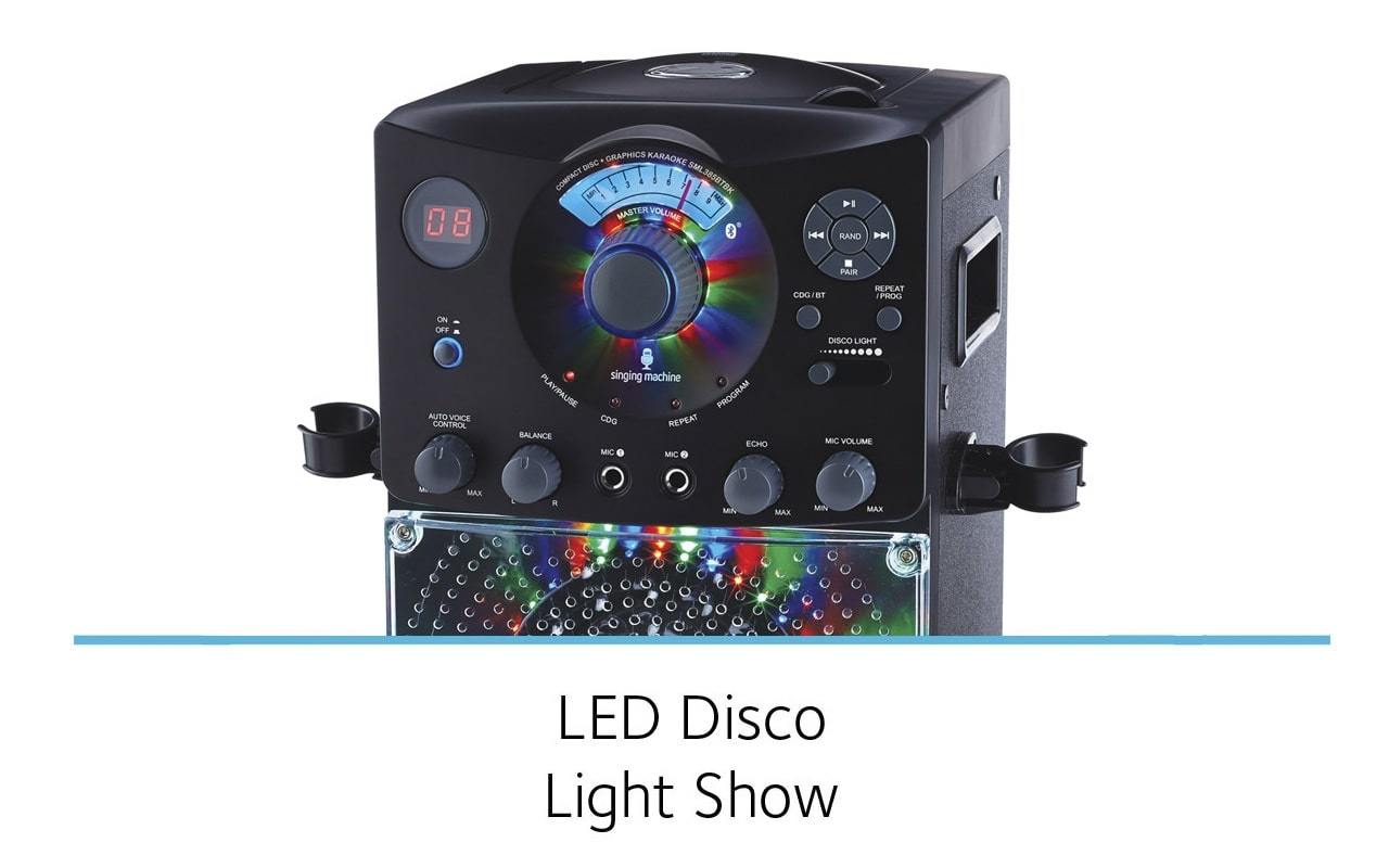 Singing Machine: Disco Lights Karaoke Machine - Black image