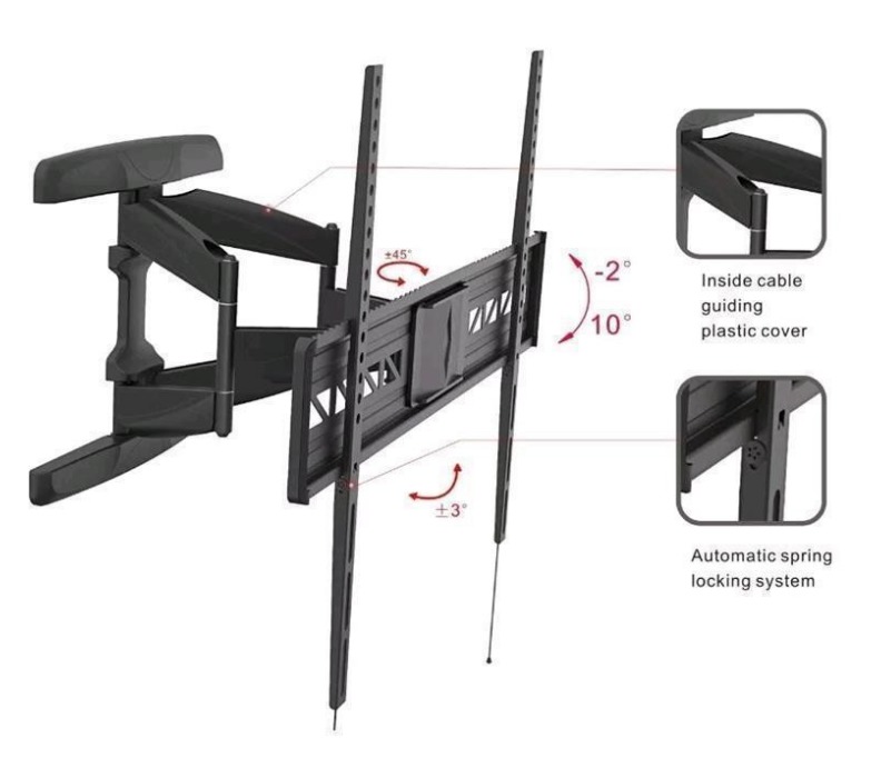Loctek: PSW792LAT Full Motion Low Profile Wall Mount (47"-90") image