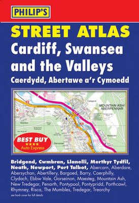 Philip's Street Atlas Cardiff, Swansea and the Valleys on Paperback