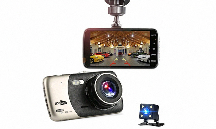 Ape Basics Dual Lens FHD 1080P Car Dash Camera image