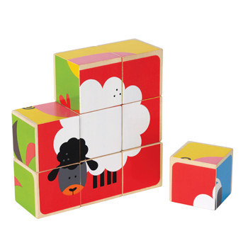 Hape: Farm Animals Wooden Block Puzzle image