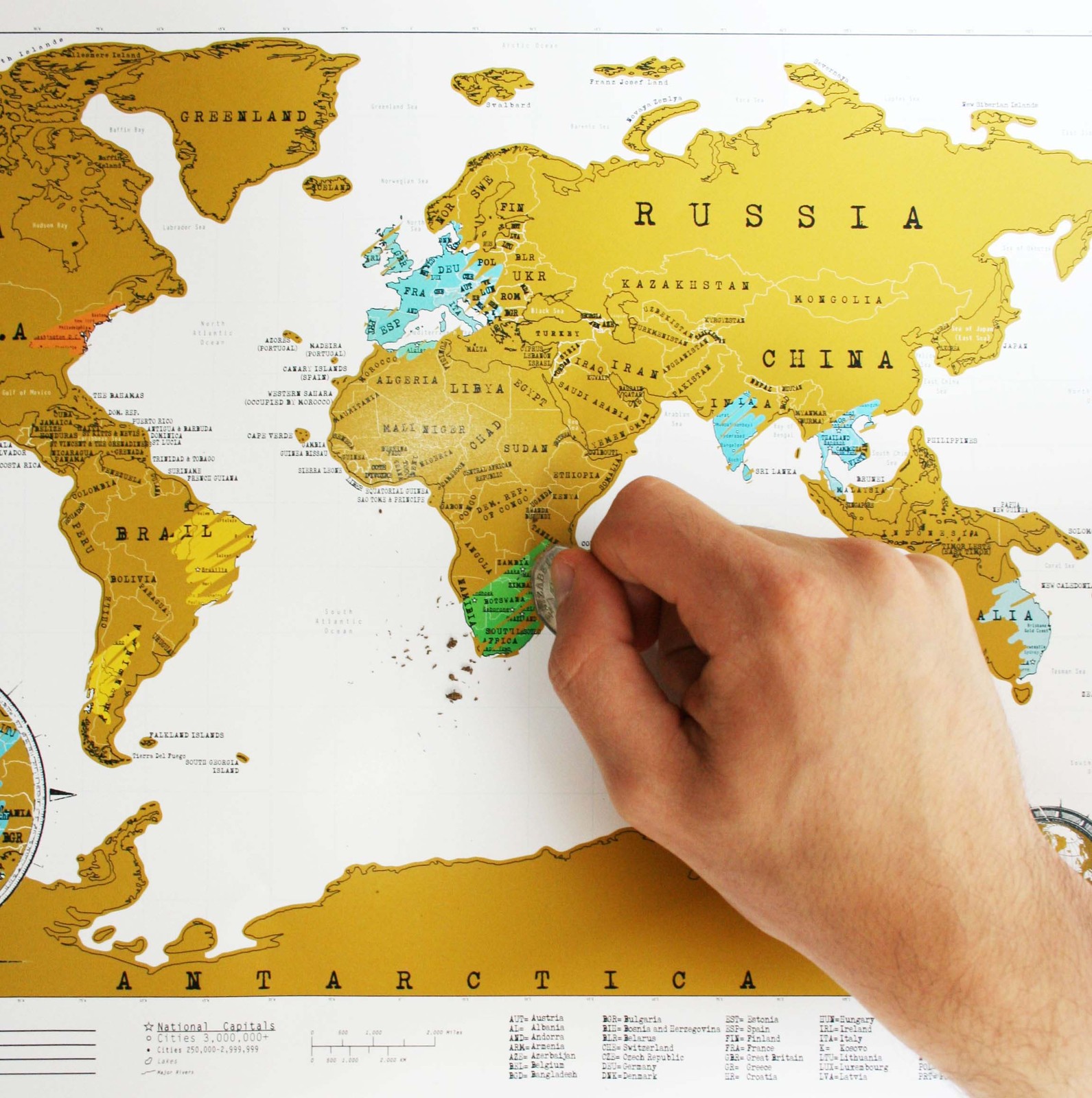 Scratch off Travel World Map image