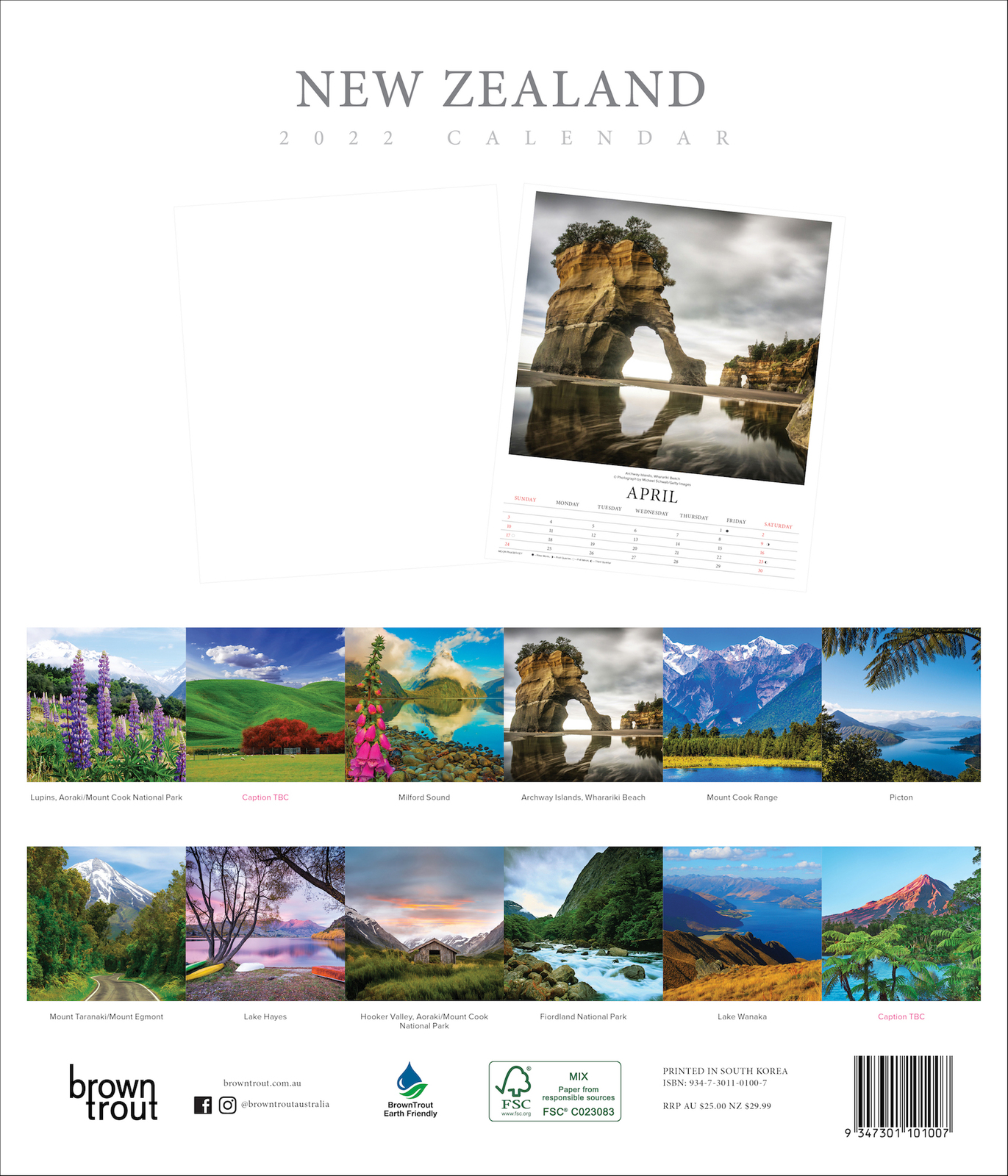 Buy New Zealand 2022 Deluxe Calendar at Mighty Ape Australia