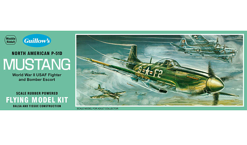 U.S. P-51D Mustang 1/25 Balsa Model Kit