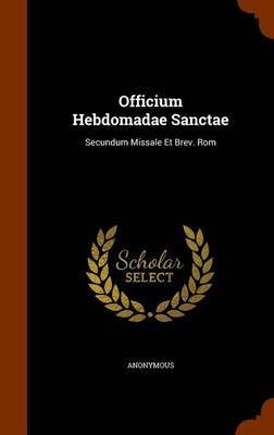 Officium Hebdomadae Sanctae image